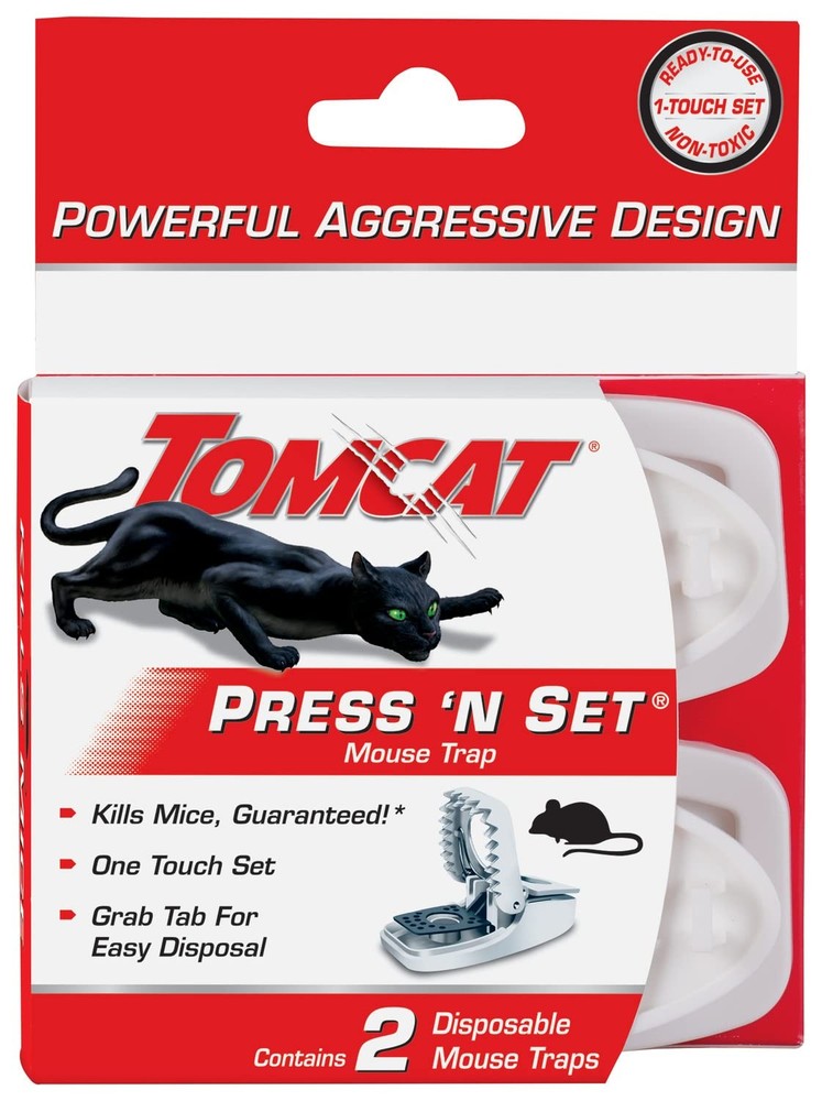 Tomcat Press N Set Mouse Trap, 4-Pack 8 Traps