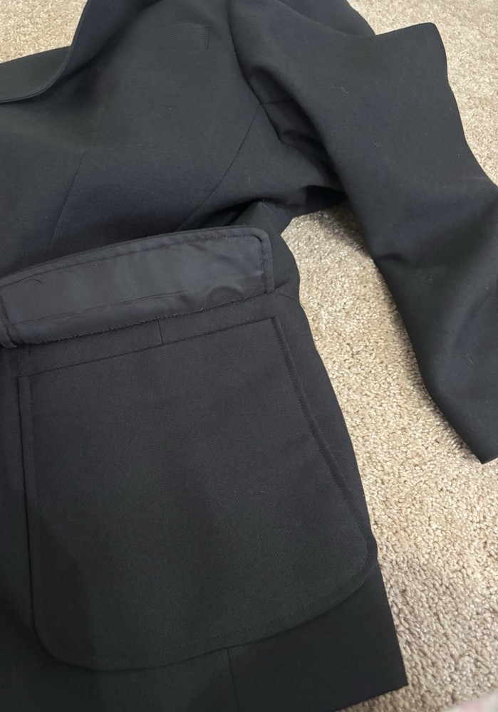 Classic Collection Blazer Mens 44 Black Solid Two-Button