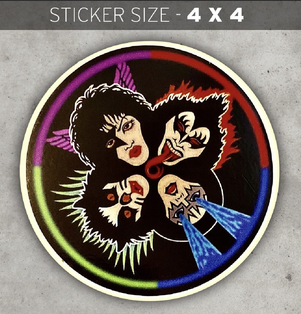 KISS- Vintage ROCK N ROLL OVER- Sticker! Easy Peel, Waterproof, Quality Vinyl!