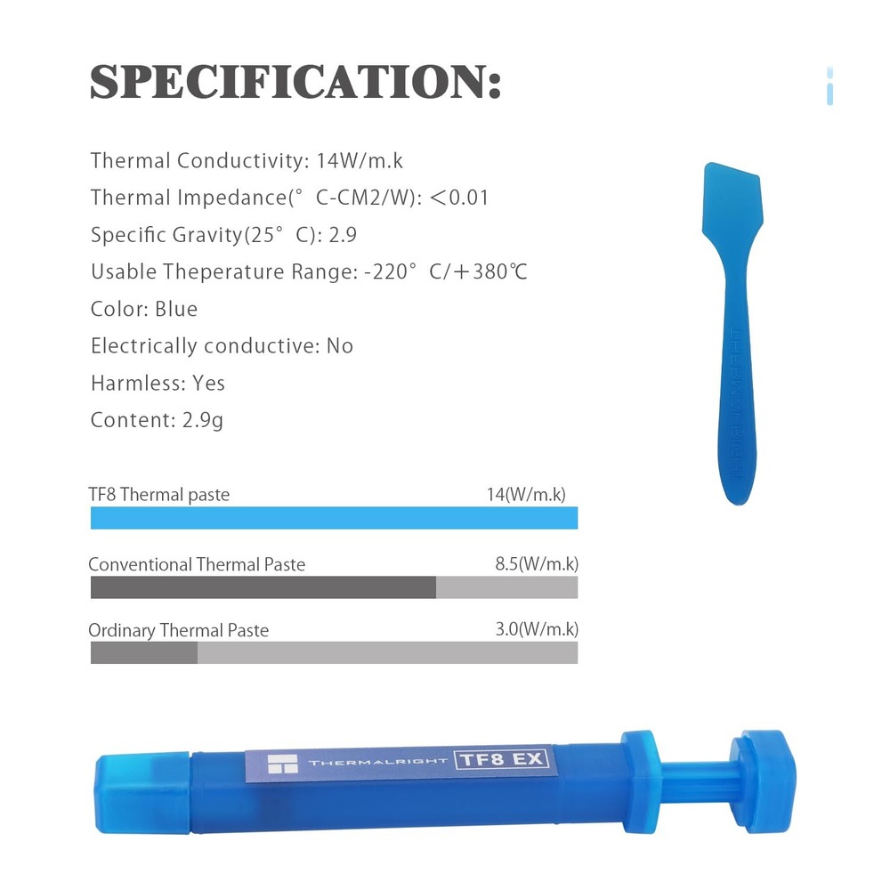 Thermalright TF8 EX 2.9Grams High Performance Thermal Paste for CPU/GPU/All...