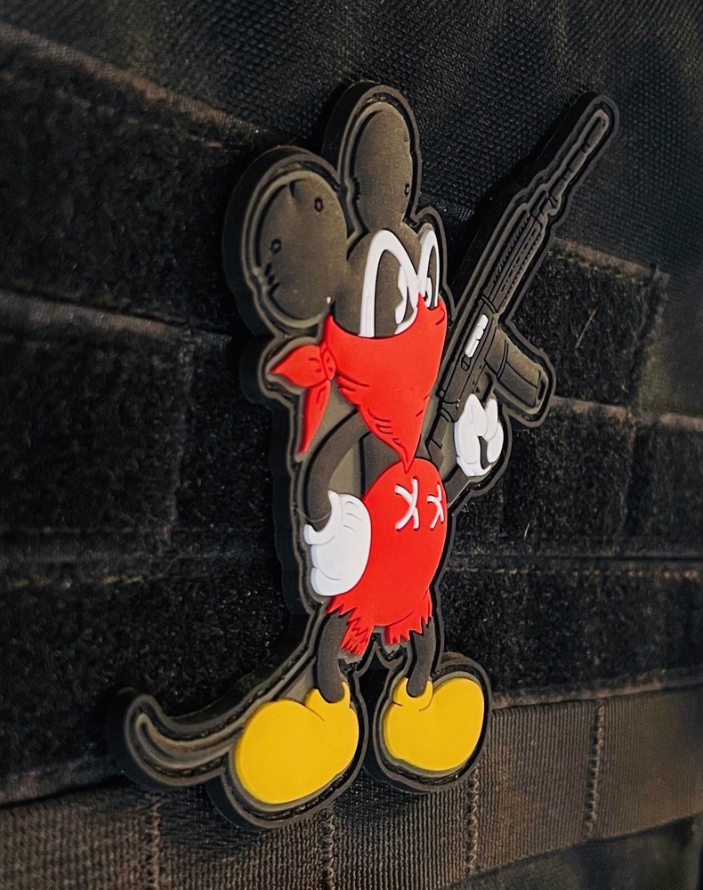 Machine Gun Mickey AR-15 Limited Edition Morale Patch with Hook And Loop Back