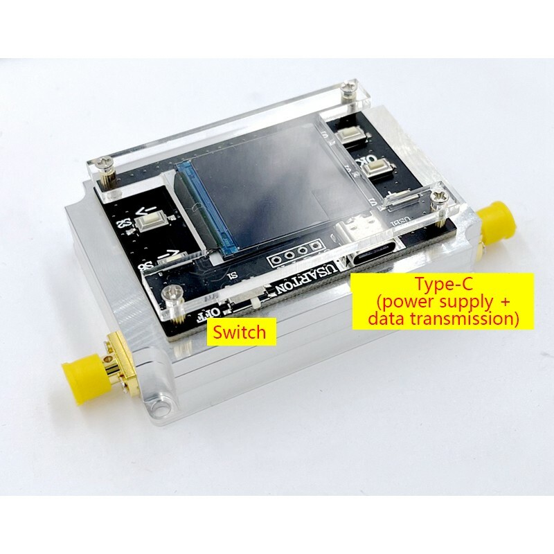 ATT-6000V3.0 DC-3GHZ 90DB Programmable Attenuator Module RF Attenuator 1.3" OLED