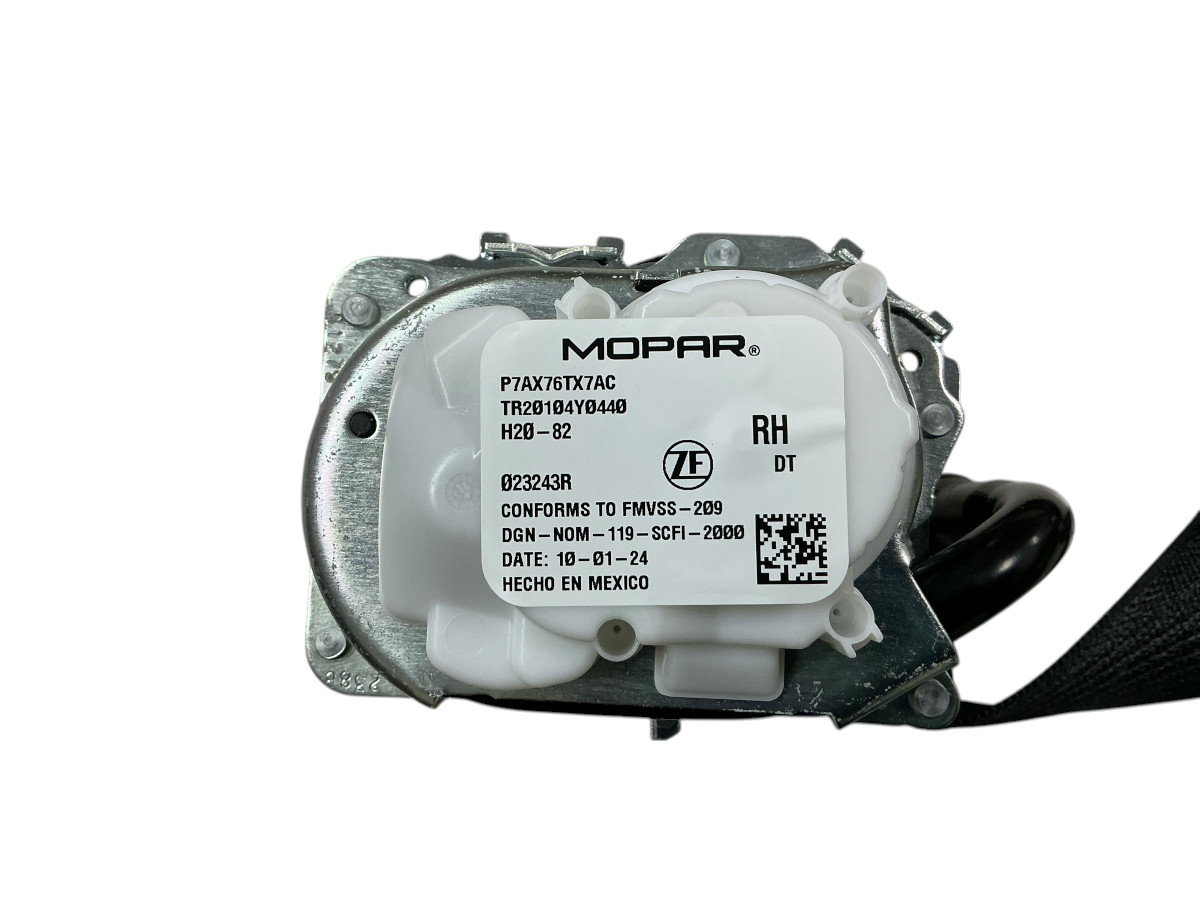 2019 20 21 22 23 2024 RAM 1500 front right side seat belt BLACK 7AX76TX7AC