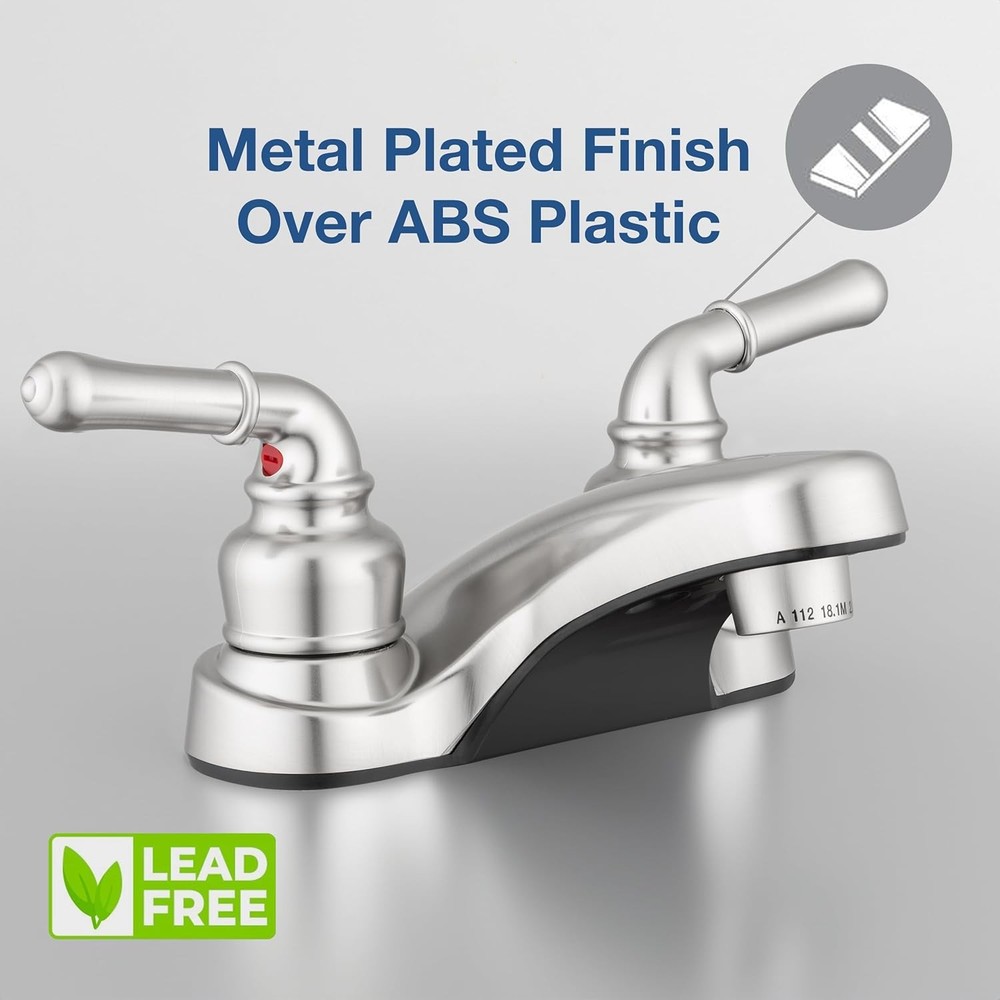 Bathroom sink faucet brushed nickel