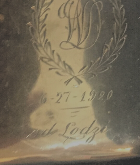 Polish Solid 84 Silver Cigarette Vesta Case. Name Day Gift, Dated June 27, 1920.