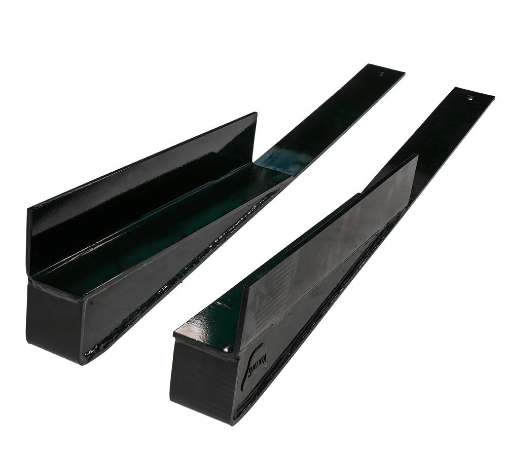 3.5"x4"x45" Black Fifth Wheel Frame Ramps w/ 4" Rise for Semi Trucks (Set of 2)