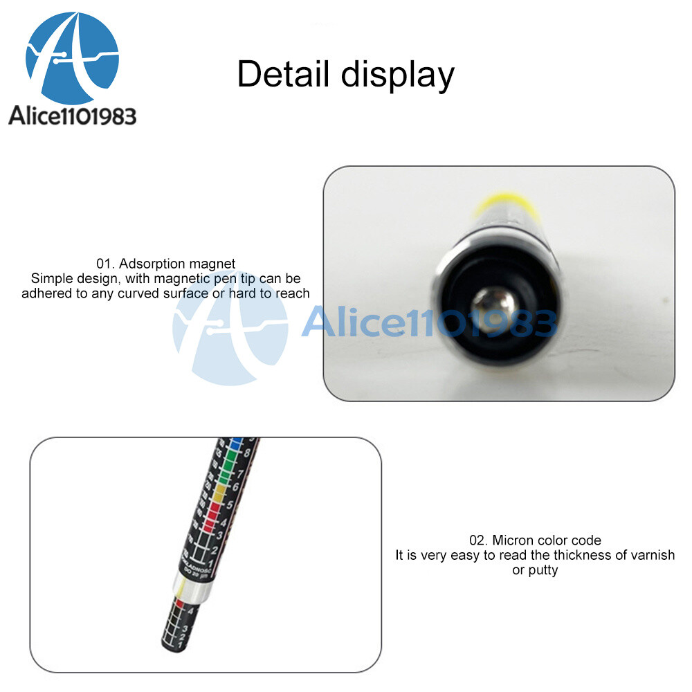 Car Paint Thickness Tester Meter Gauge Portable Automobile Paint Film Pen Tester