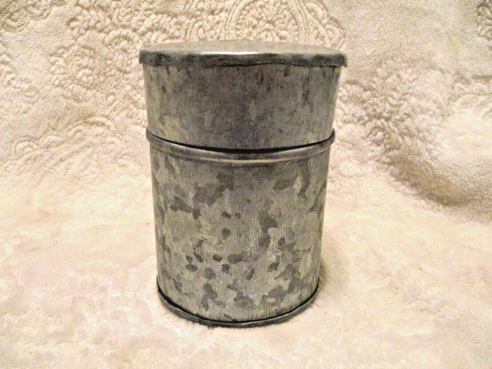 Galvanized Empty Oblong Shape Candle Container~NO CANDLE~EMPTY
