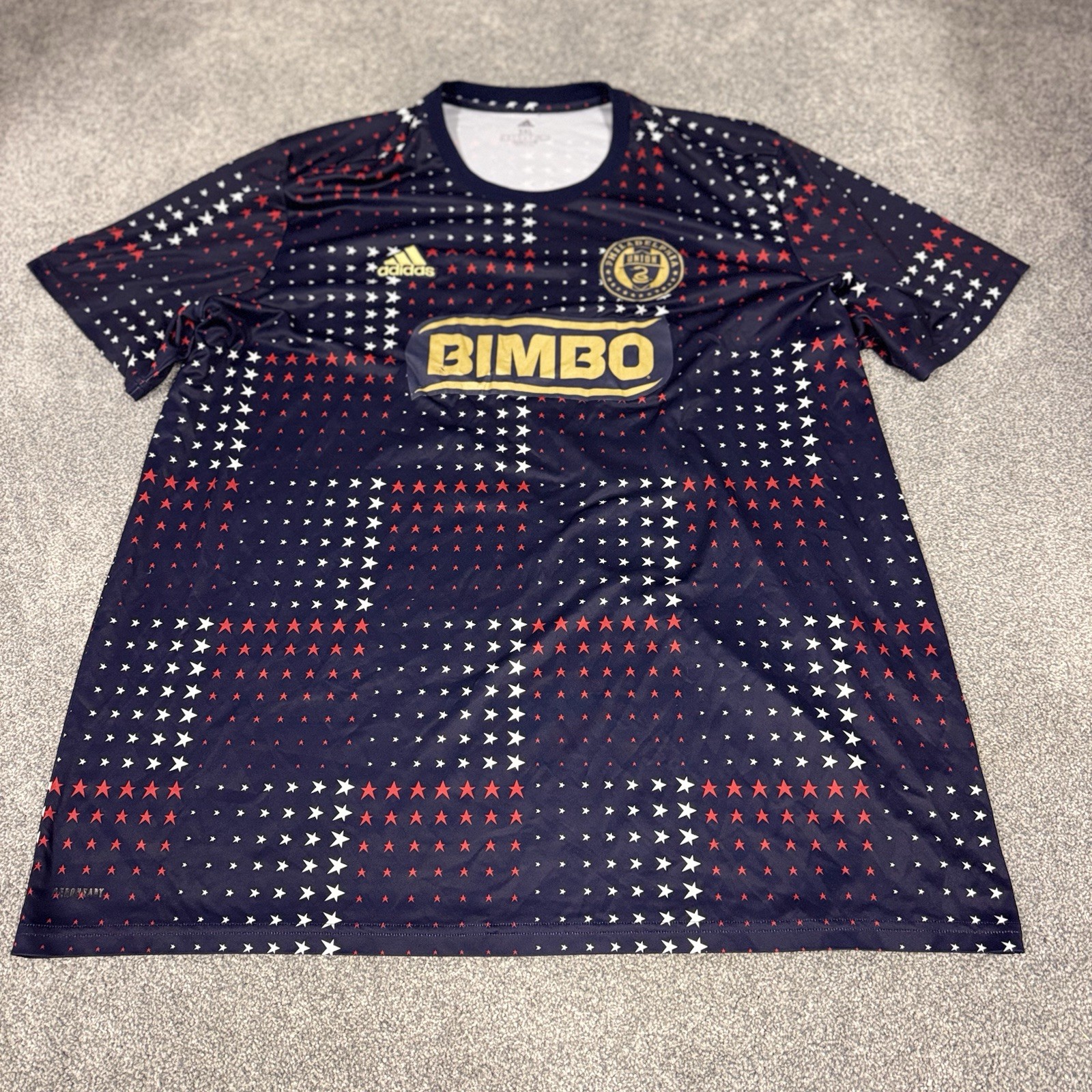 Adidas Philadelphia Union Fanatics T Shirt Mens Size 3XL Multicolor Stretch MLS