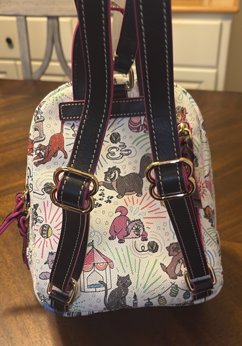 Disney Cats Sketch Dooney & Bourke Backpack White NWOT