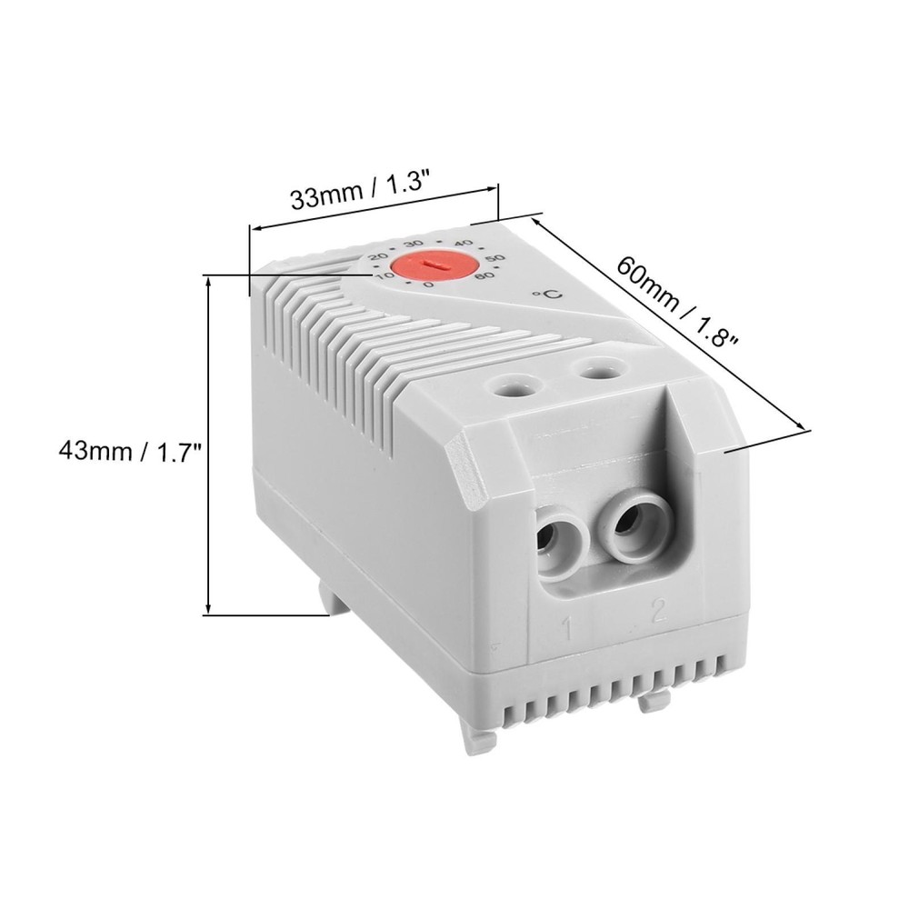 Mechanical Thermostat 0-60℃ Adjustable Compact N.C Temperature Controller Switch