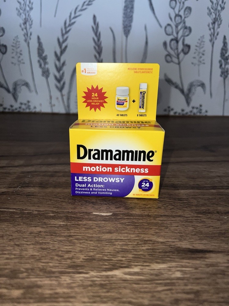 Dramamine Less Drowsy Motion Sickness Tablets, 48 Tablets