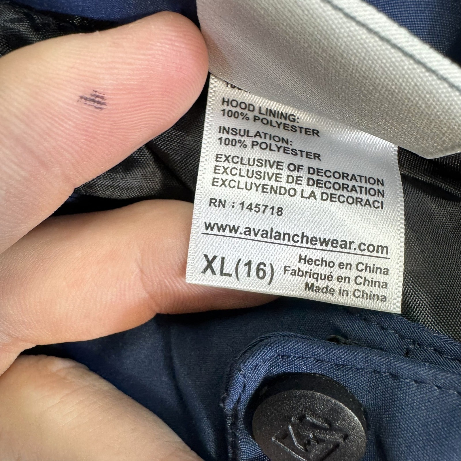 Avalanche Ski Pants Youth XL 16 Navy Blue Insulated Cargo Snow Pants AGP9904