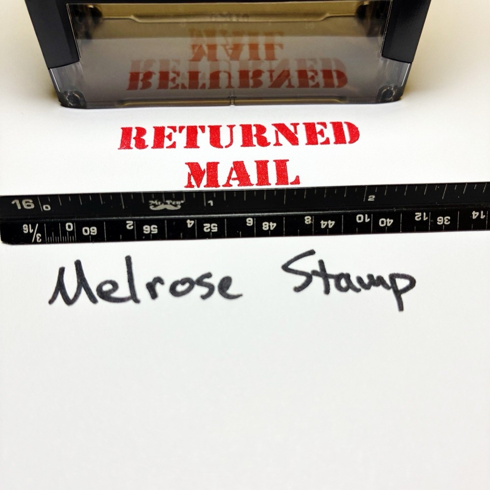 Returned Mail Rubber Stamp Red Ink Self Inking Ideal 4913