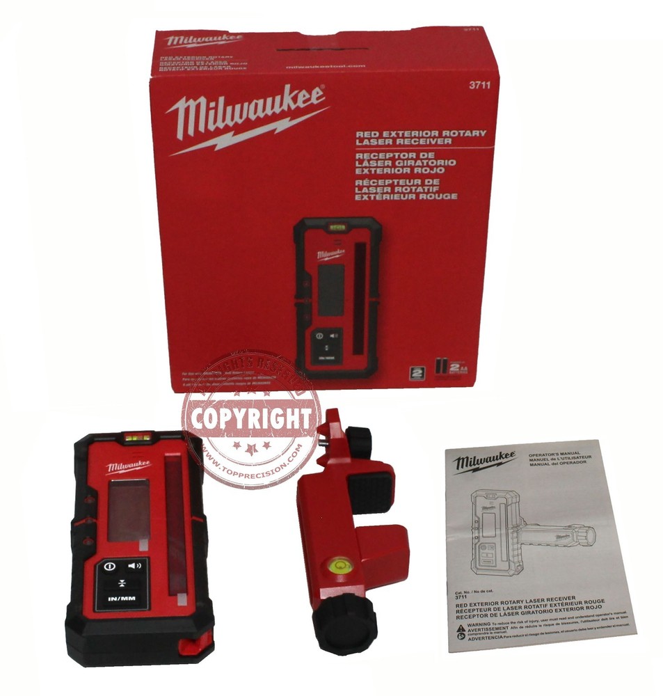 MILWAUKEE 3711 ROTARY LASER LEVEL DIGITAL RECEIVER, DETECTOR, SENSOR