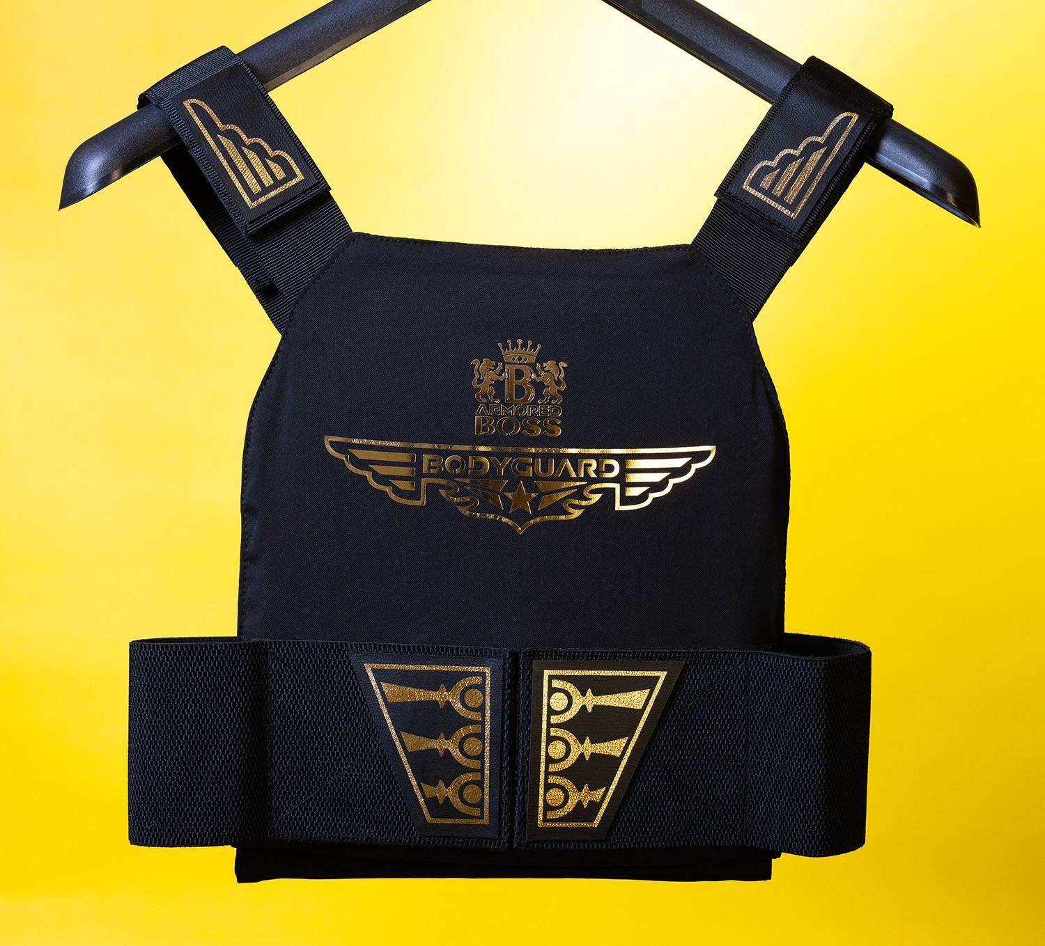 Concealable Bulletproof Vest with Two 10"x12" Multi-Curve Armor Plates Level 3A+