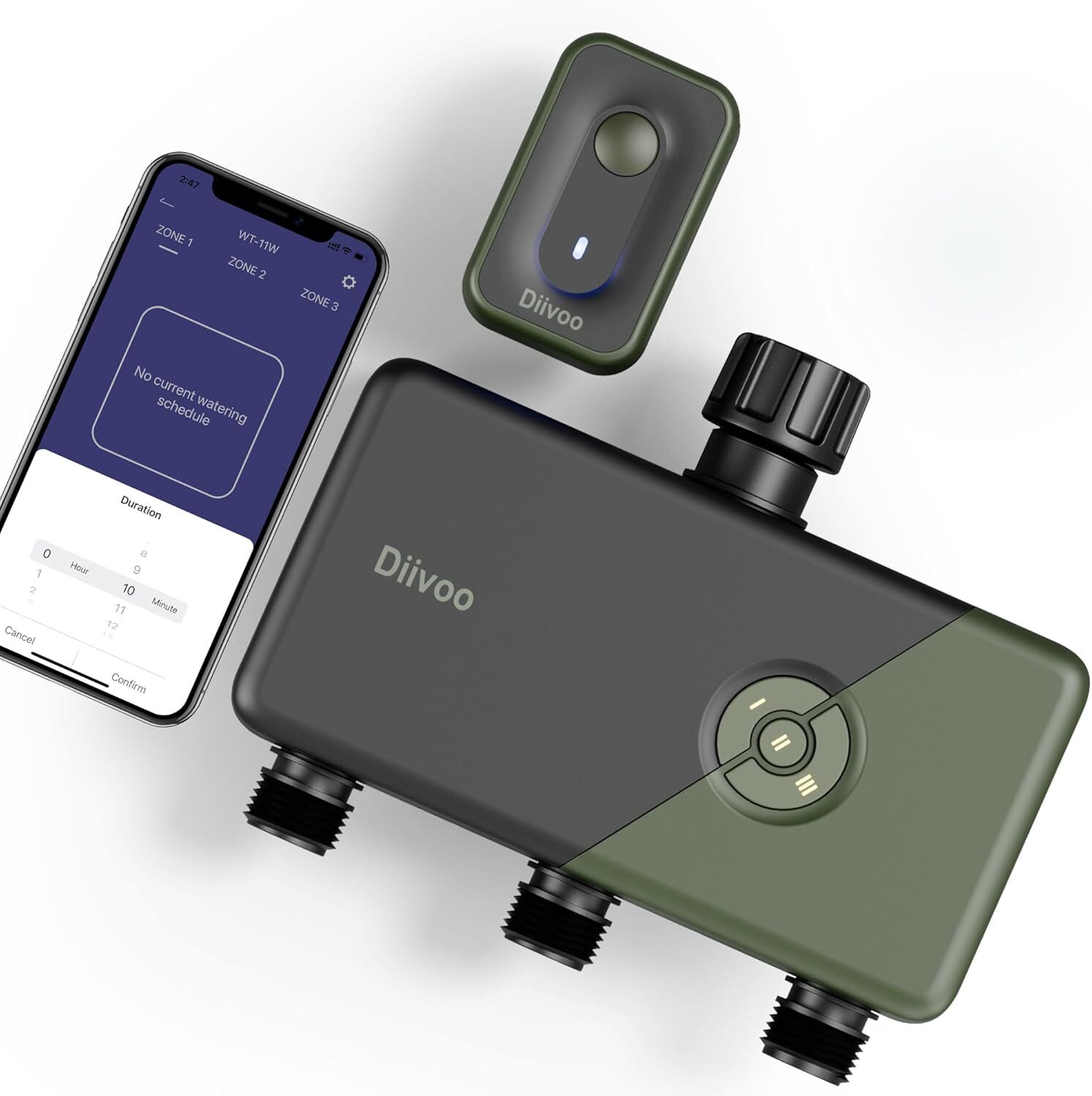 WiFi Sprinkler Timer 3 Zone Smart Water Timer Remote Control Irrigation for Lawn