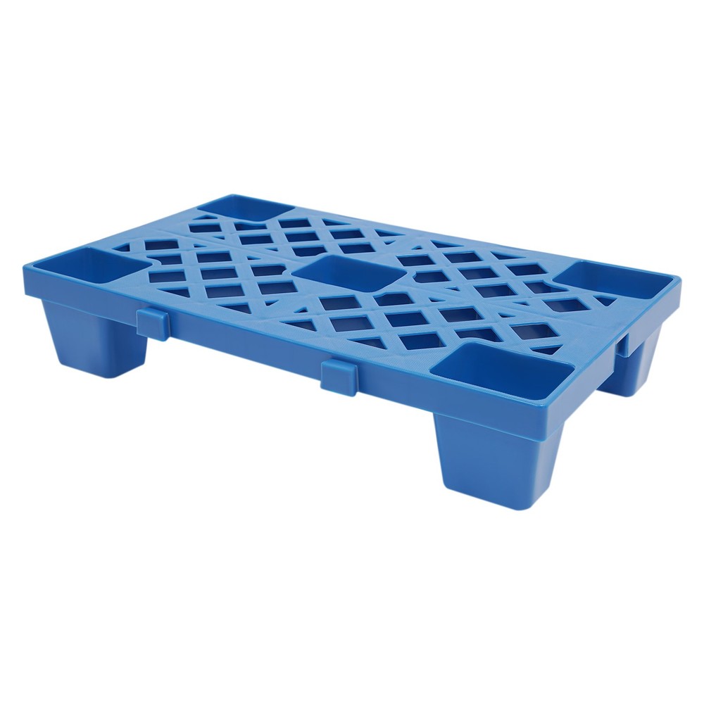 4pcs Blue Pallets Moisture-proof Floor Pallet Rectangular Breathable Grid Pallet