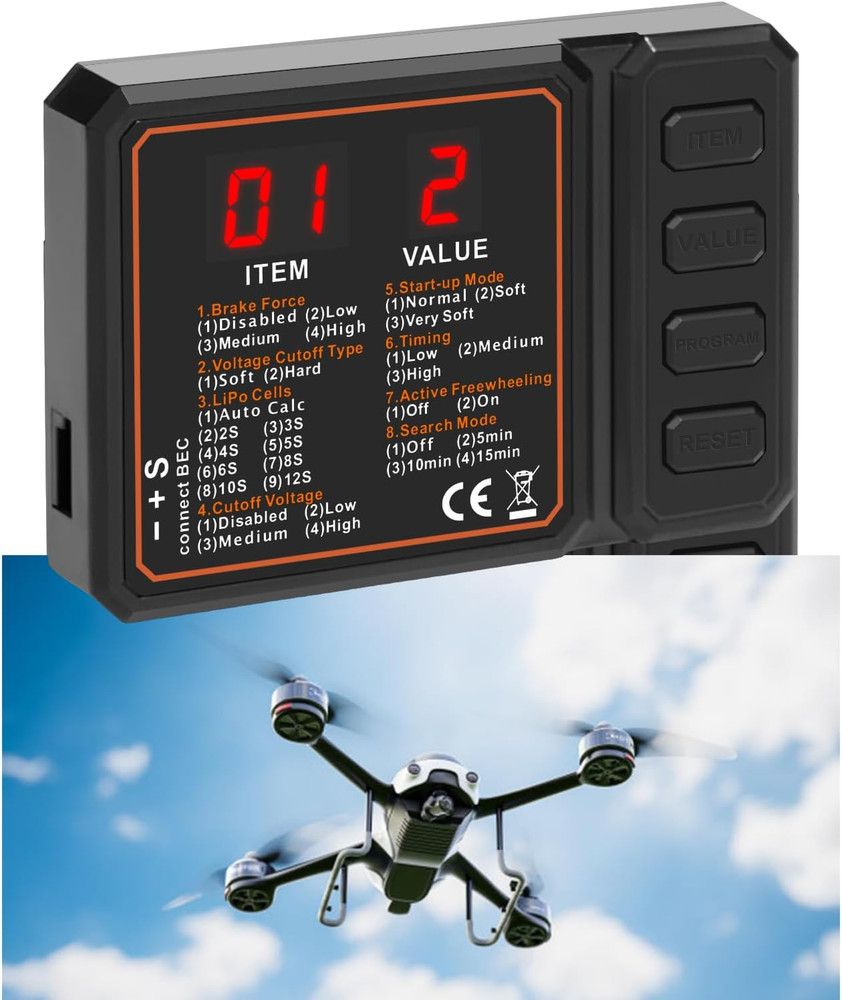 Portable Brushless Speed Controller Programming Card for Car and Helicopter Mode