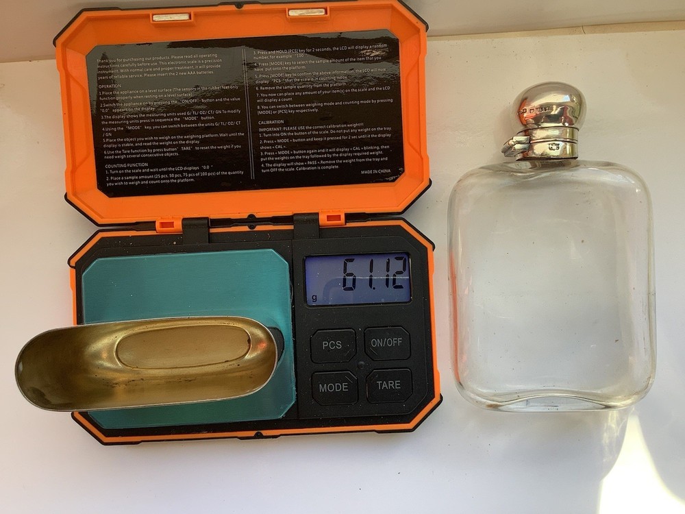 Antique Solid Silver Hip Flask James Dixon & Sons 1891