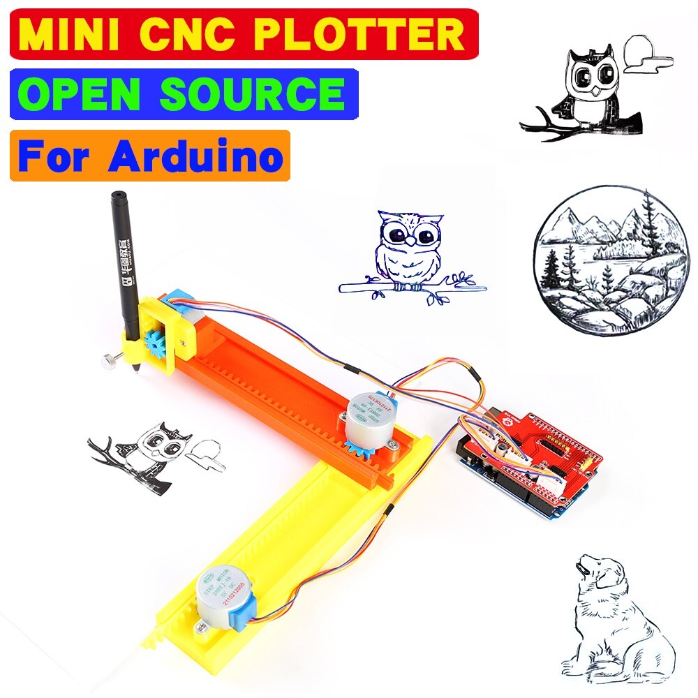 Arduino Mini CNC Plotter Open Source Machine Drawbot Pen Drawing Robot Machine