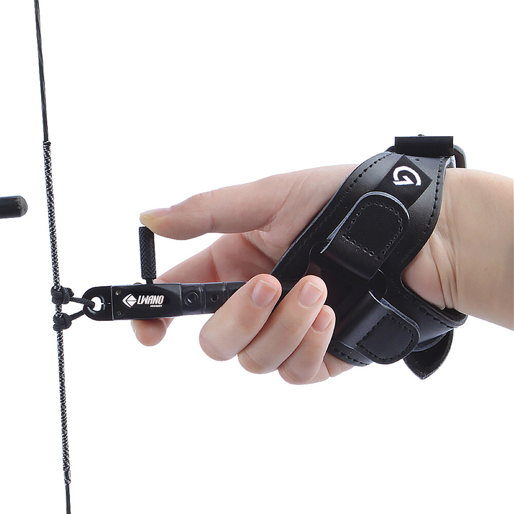 Compound Bow Wrist Caliper Release Aids Strap Trigger Adjustable Hunting
