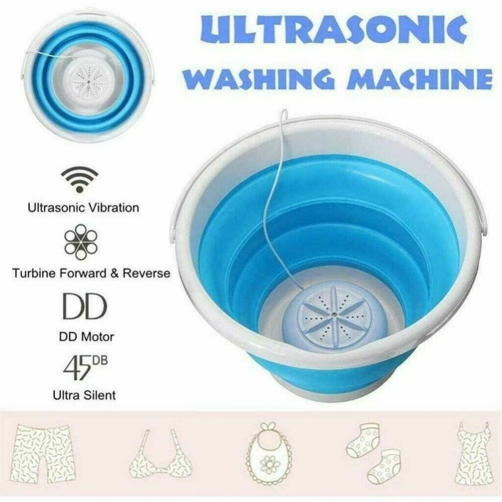 Bucket Type Folding Mini Portable Laundry Machine Clothes Washing Machine
