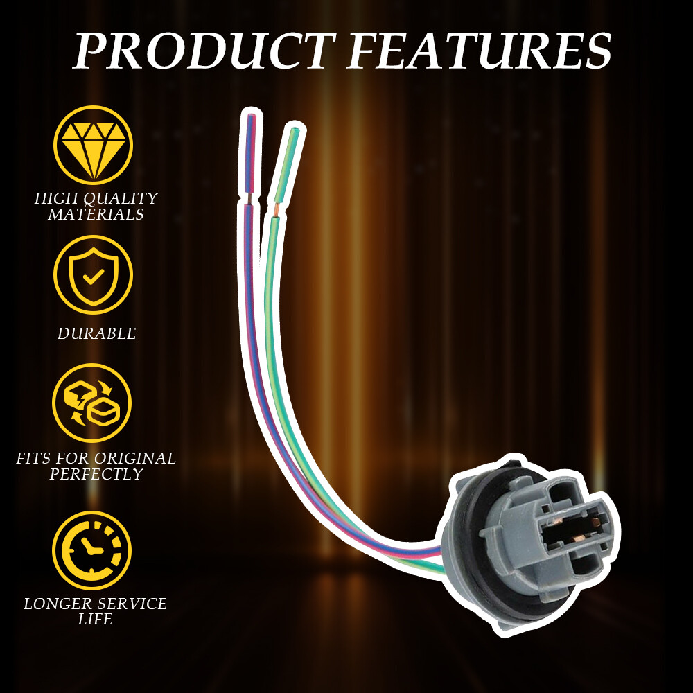 7440 Bulb Pigtail Wire Female Socket Front Turn Signal Light Harness Connector