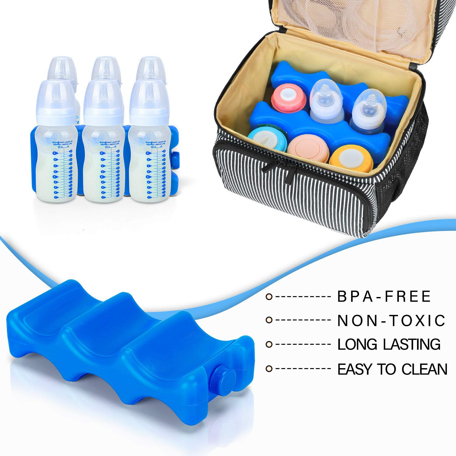 Can Pop Beer Baby Bottle Coolant Reusable Ice Pack Food drink Cooler (2-Pack)