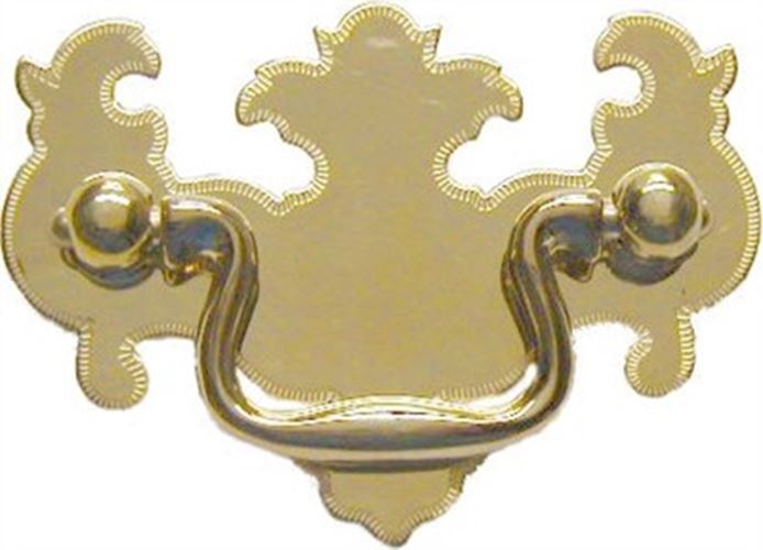 2" Chipppendale Style Batwing Pull Stamped Brass