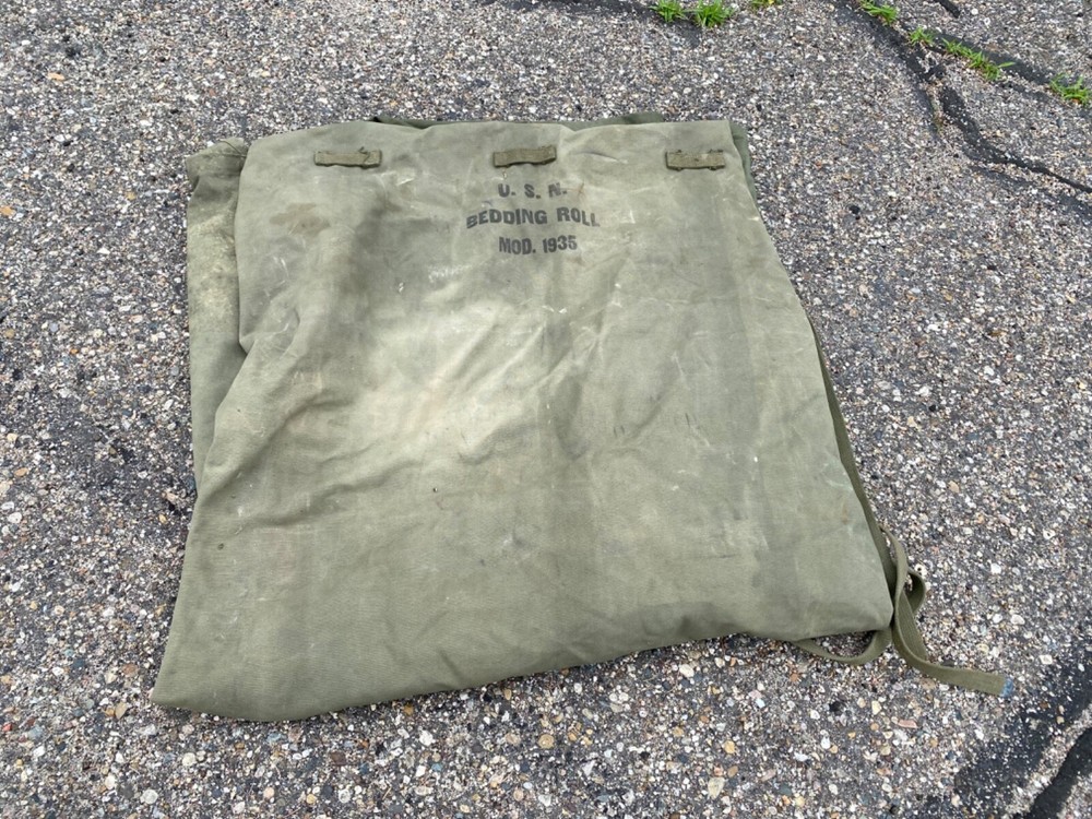 ORIGINAL WWII US ARMY NAVY OFFICER M1935 BEDDING ROLL-DATED 1944,
