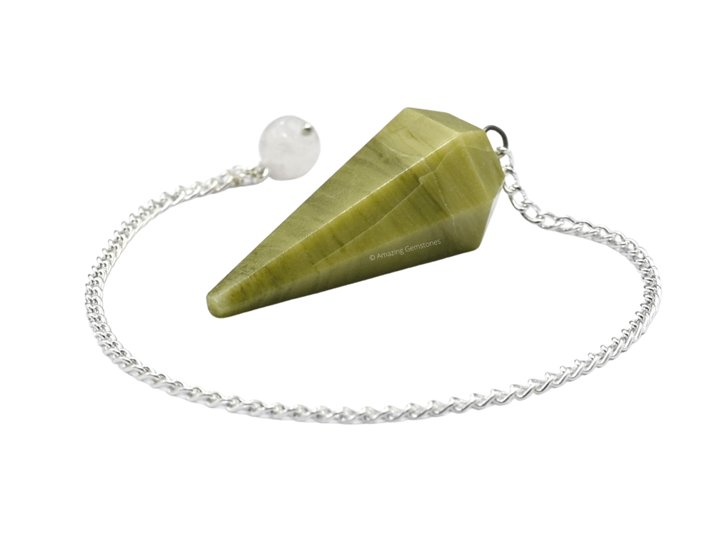 Serpentine Dowsing Crystal Pendulum