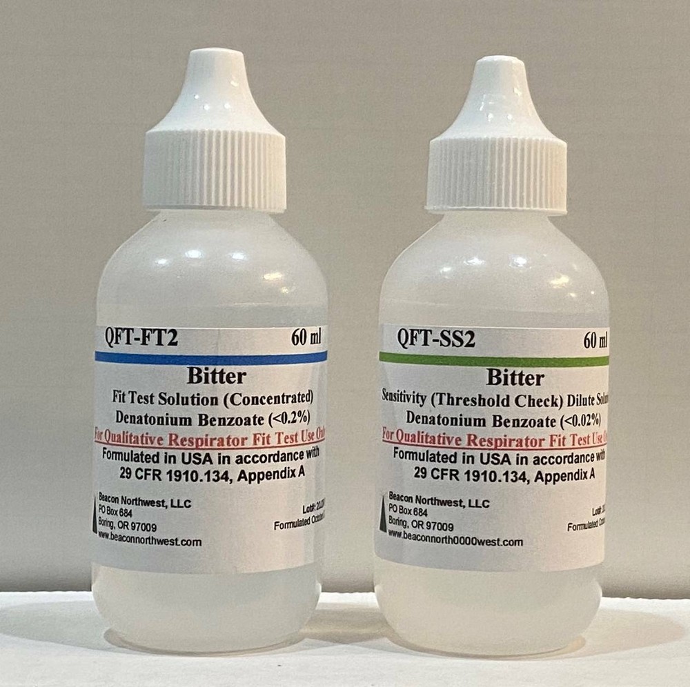 Respirator Fit Test Solution Set  -  Bitter (bitrex) - 2 60 ml bottles