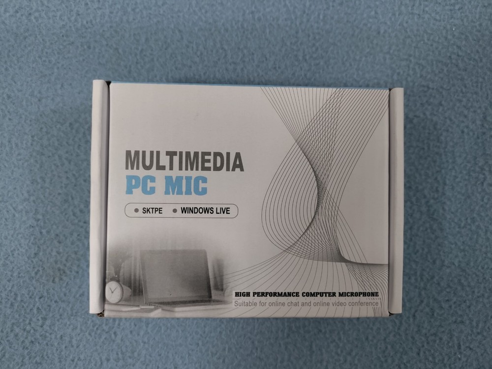 NEW MULTIMEDIA PC MIC HIGH PERFORMANCE COMPUTER MICROPHONE DESKTOP ROUND & BLACK