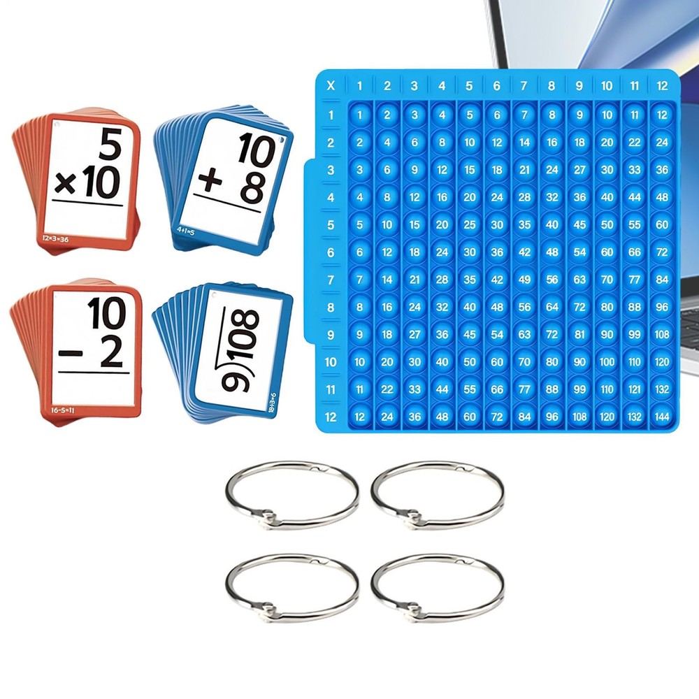 Math Flash Cards + Math Board, Multiplication Flash Card Times Table Chart, Math