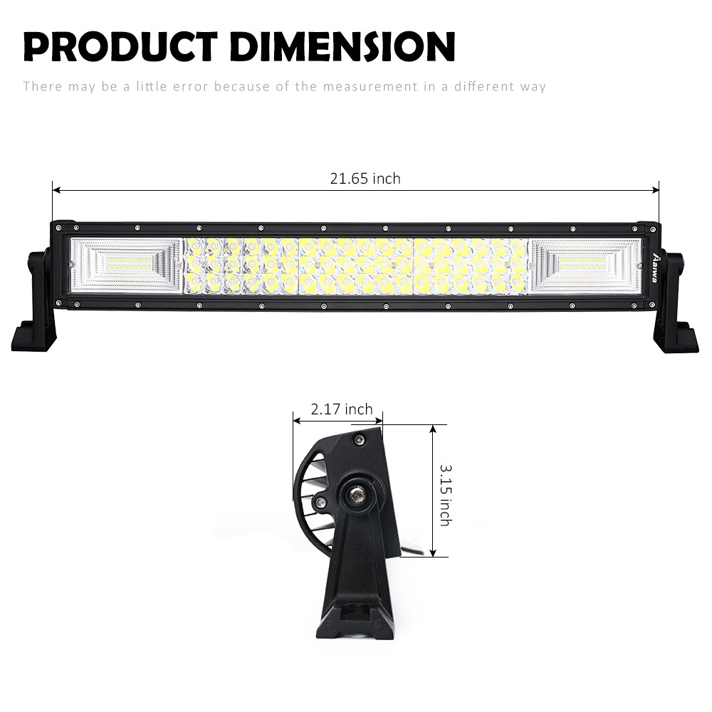52'' LED Light Bar + 22'' + 4" Pods Combo Kit for Jeep Wrangler JK TJ JT Patriot