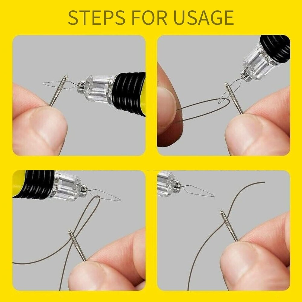 2pcs LED Needle Threader Sewing Tools Illuminated Threader Manual Threader Light