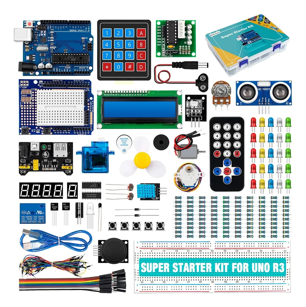 Hosyond UNO R3 Starter Kit Compatible with Arduino IDE Electronics Learning Kit