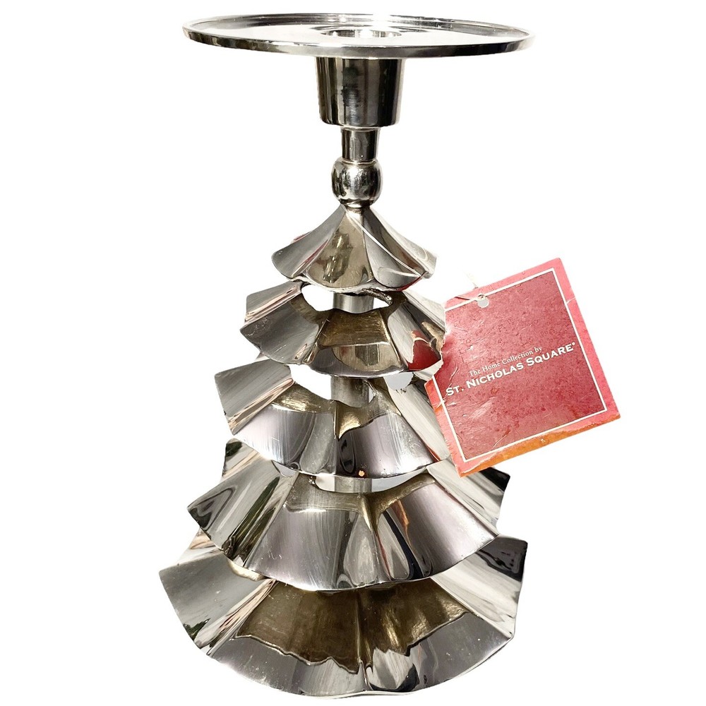 St. Nicholas Square Candle Holder 7.25” Christmas Tree