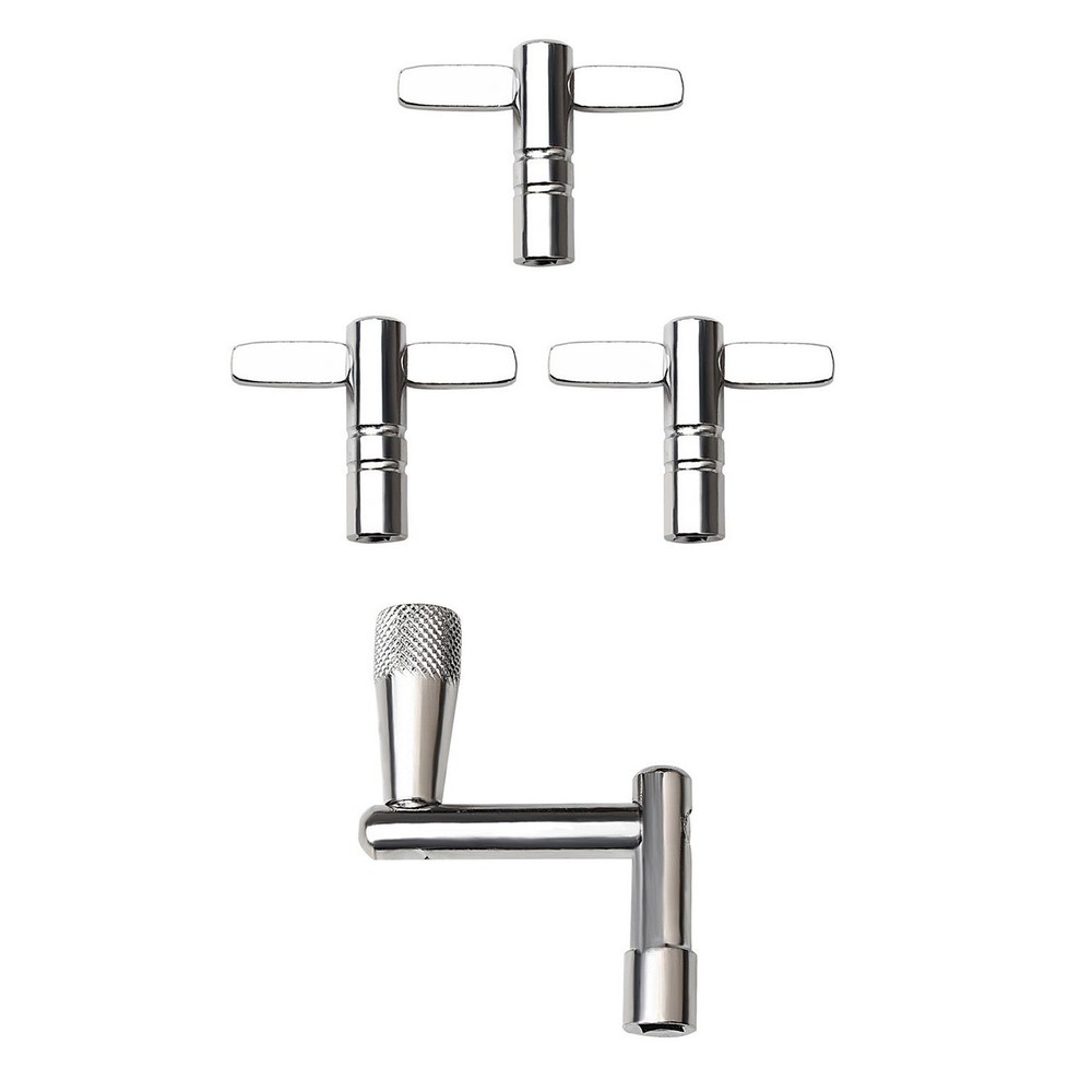 4 Piece Universal Drum Key Set with Continuous Motion Speed Key for Tuning