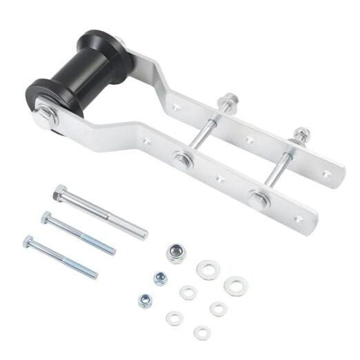 Adjustable Rubber Keel Roller, Tongue Mount with Panel Bracket Assembly, 5"