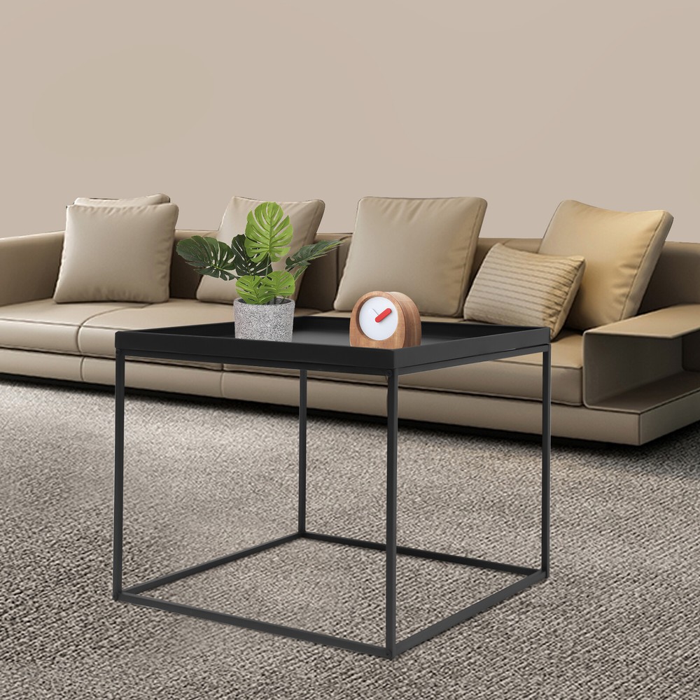 24" Square Table Side End Table Camping Table Portable Metal Frame Table Top New