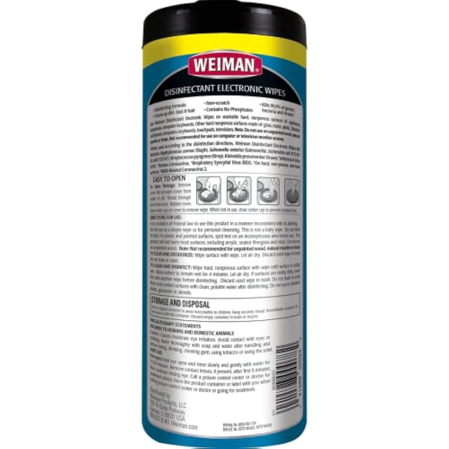 Weiman Disinfecting Electronic Cleaning Wipes For Keyboards, Tablets, E-readers,