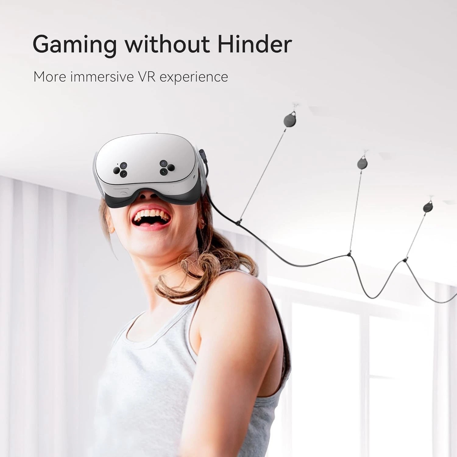 Quieter VR Pulley System - 6-Pack Cable Organizer for Quest & Pico Headsets