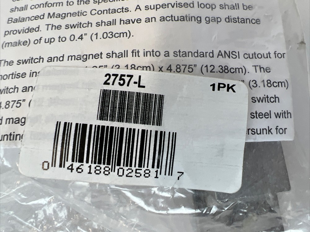 Interlogix 2757-L High Security Contacts