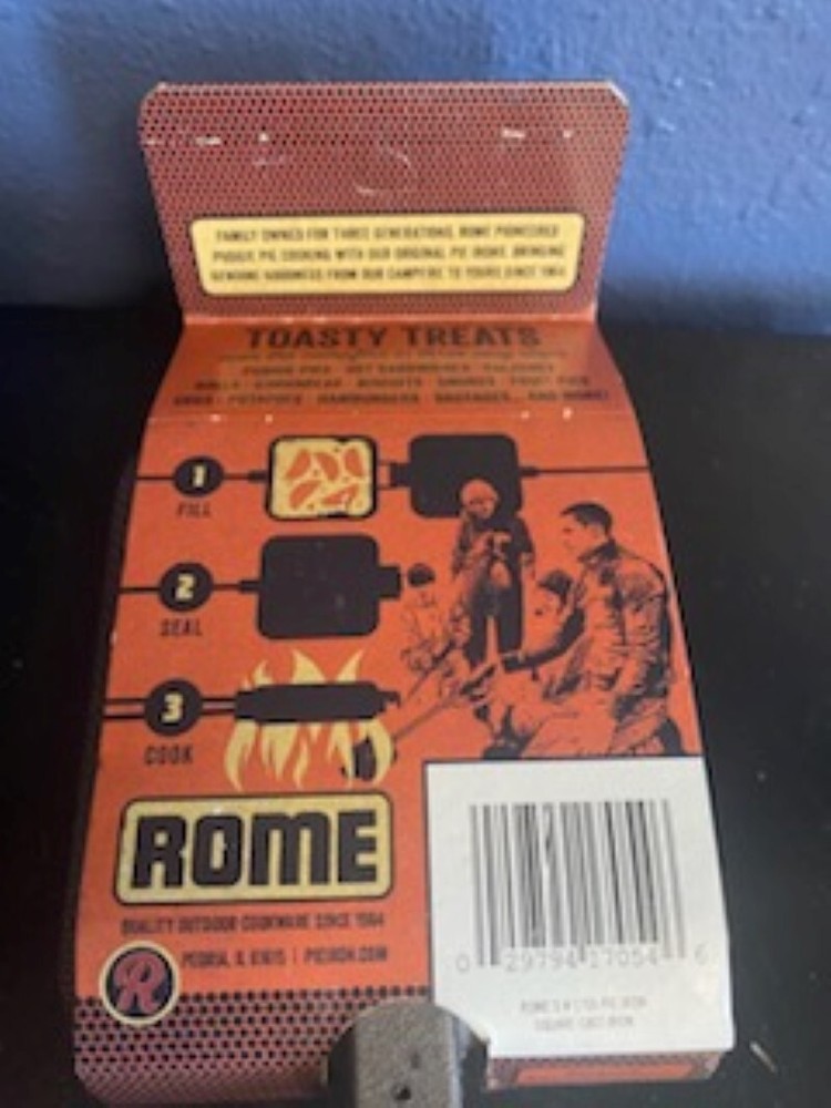 Rome Original Pie Iron Solid Cast Iron Square Mountain Pie Maker