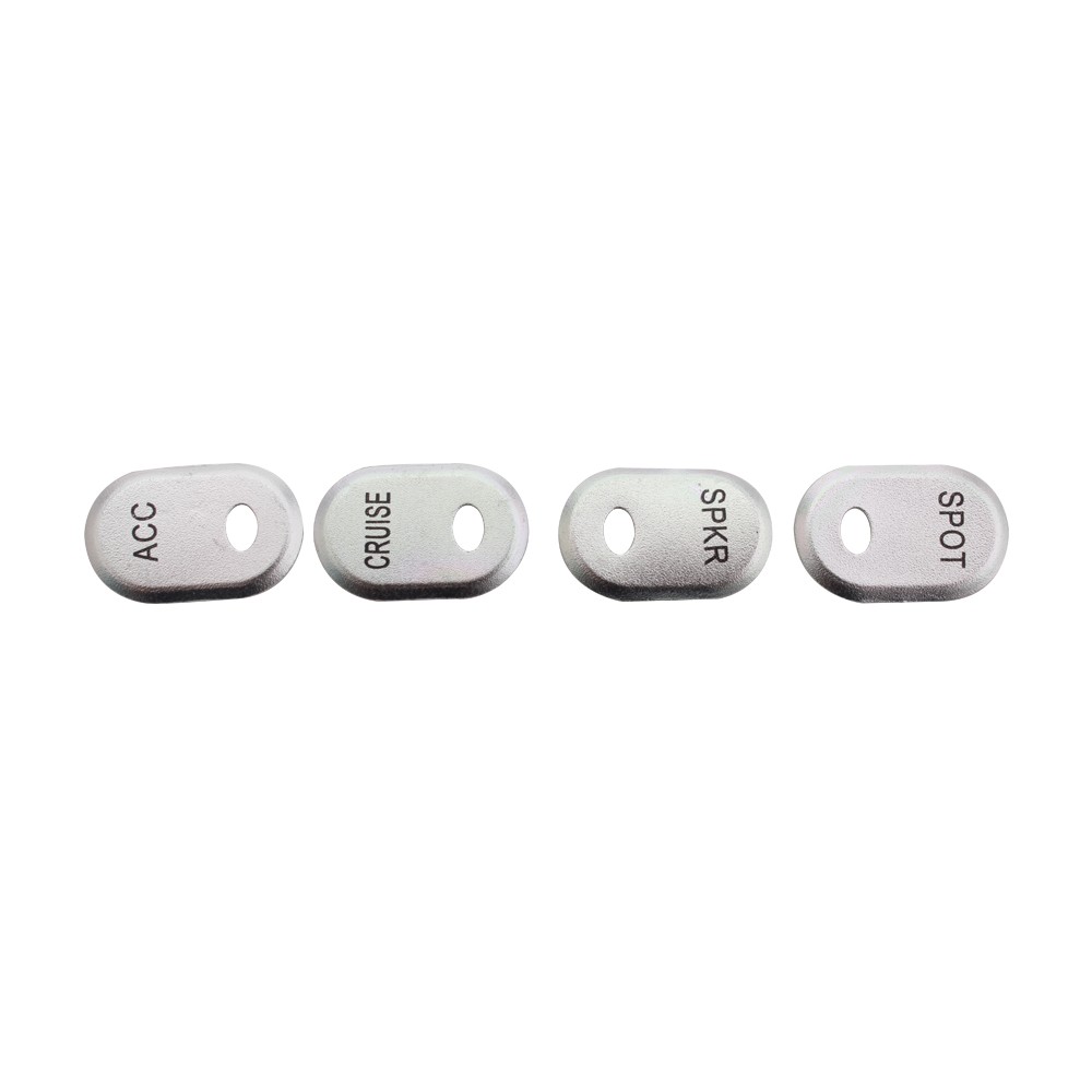 4pcs Silver Inner Fairing Switch Panel Dash Cap For Harley Touring Electra Glide
