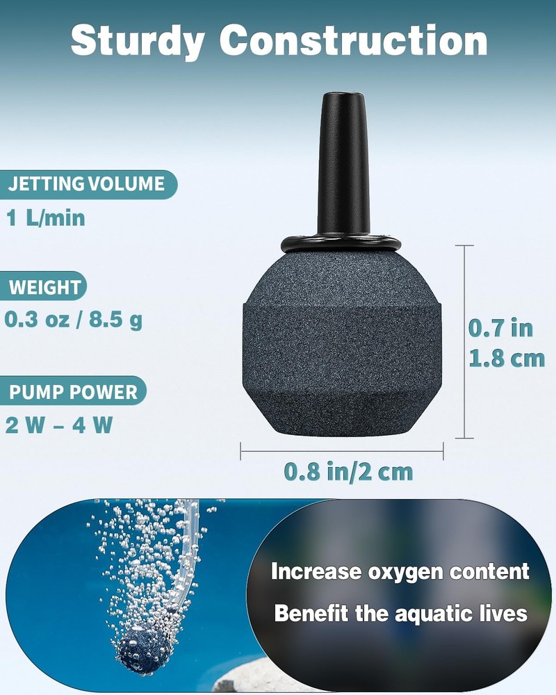 Pawfly Aquarium 0.8 Inch Air Stone Ball Bubble Diffuser Release Tool