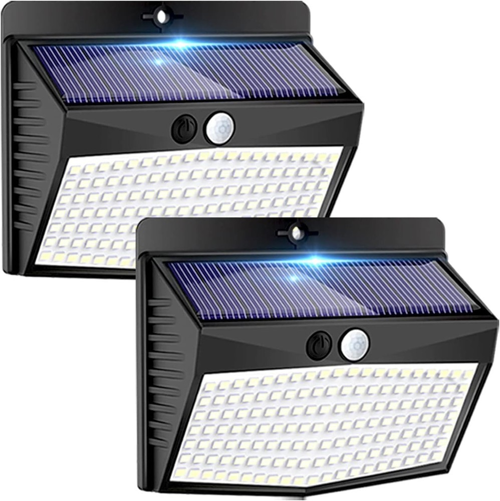 2-Pack Solar Outdoor Motion Sensor Lights - Waterproof & Versatile Illumination