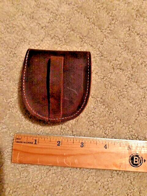 Vintage Dial Compass and Leather Stitched Case; works